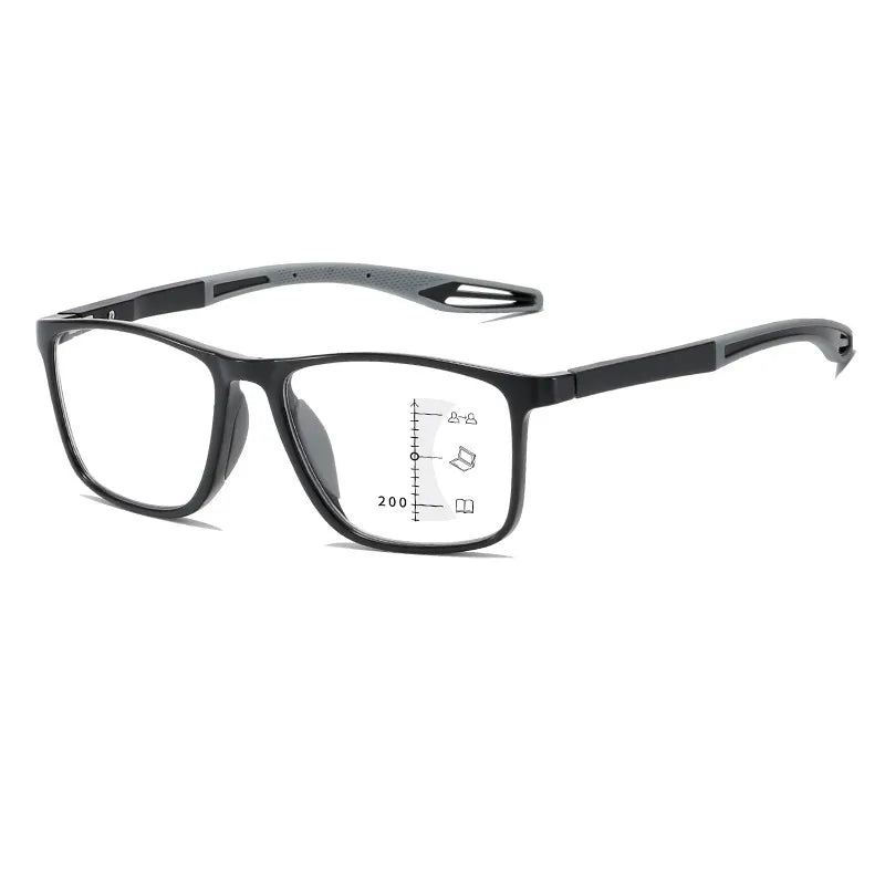 Ultra-Light Sport TR Square Frame Reading Glasses
